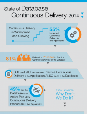 state of database continuous delivery DBmaestro's survey infographic