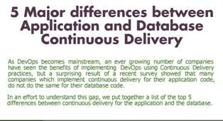 5 Major differences between Application and Database Continuous Delivery