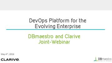 DevOps Platform for the Evolving Enterprise