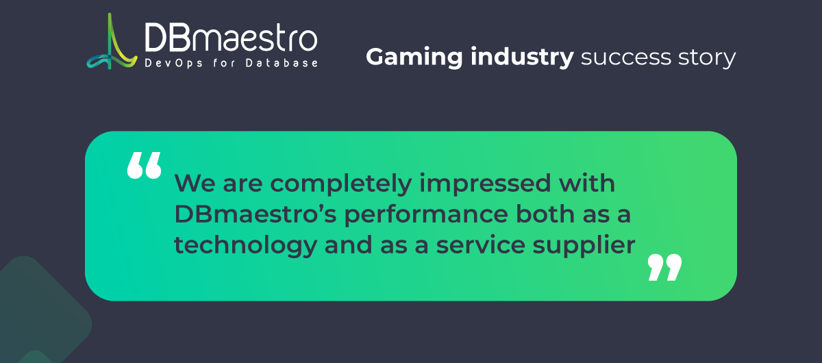 DBmaestro customer success story | Gaming industry