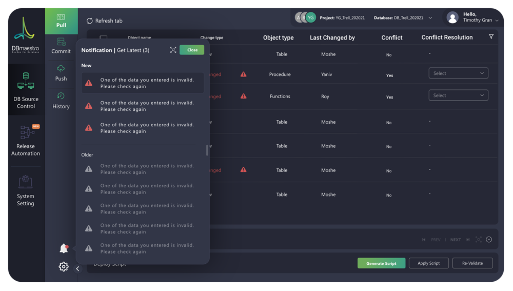 Database source control | Errors and rework | DBmaestro