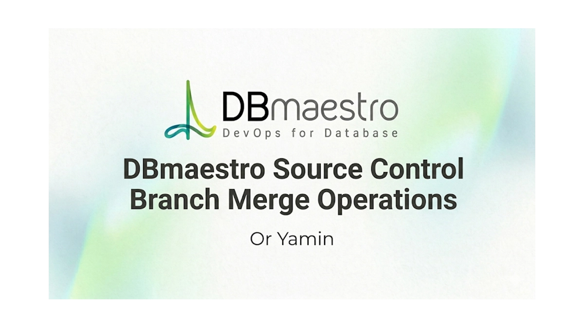 DBmaestro Source Control Branch Merge Operations
