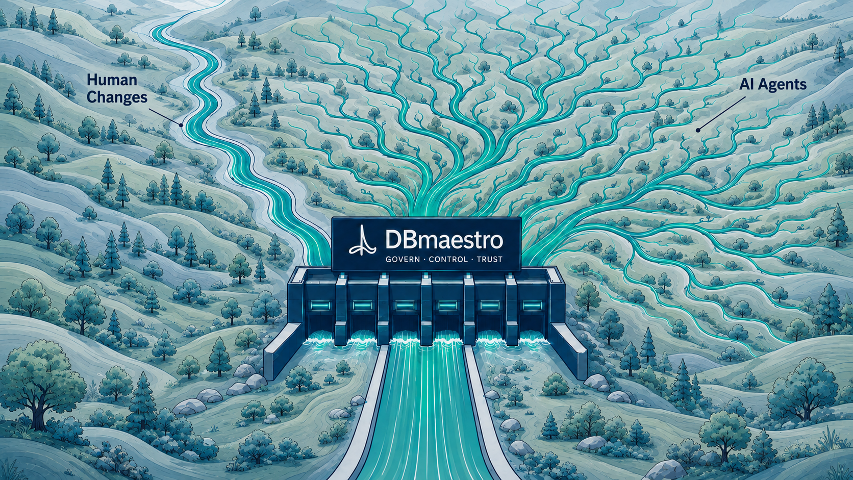 Database delivery governed by DBmaestro as human and AI agent changes flow through one control point